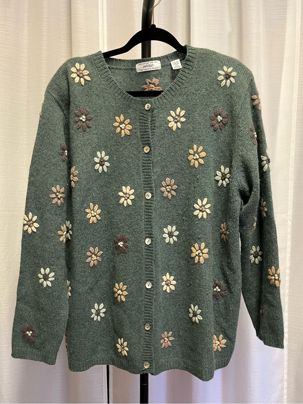 Lord & Taylor crewneck cardigan floral print | size 2X